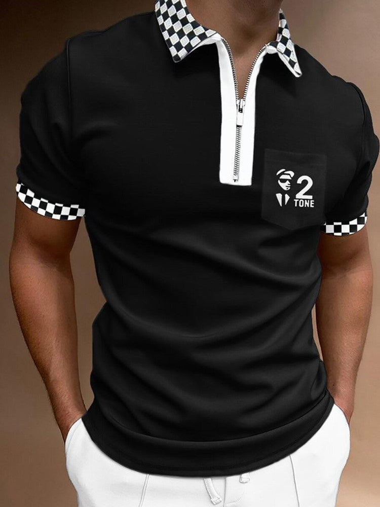 Men's POLO Shirt Printed Short Sleeve T-Shirt Top